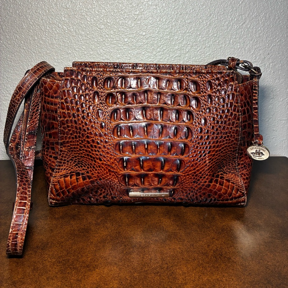 Brahmin Hillary crossbody bag in Pecan Melbourne leather